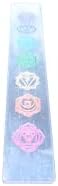 Selenite 7 Chakras Crystal Plaque for Meditation and Energy Healing