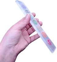 Selenite 7 Chakras Crystal Plaque for Meditation and Energy Healing