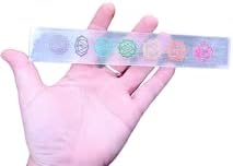 Selenite 7 Chakras Crystal Plaque for Meditation and Energy Healing