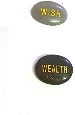 ASTROGHAR Wish and Wealth Crystal Engraved Healing Prayer Stones