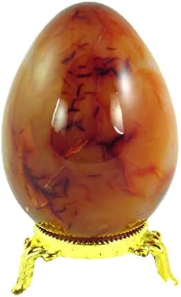 Carnelian Agate Egg 85mm X 63mm with Stand