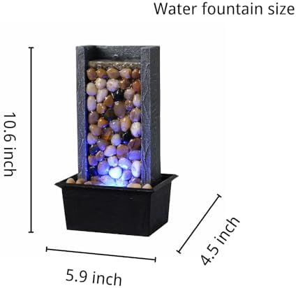 Kalona 106 Inch Indoor Waterfall Fountain with LED Lights