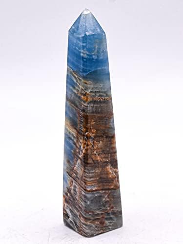 HQRP 37 Inch Blue Banded Onyx Obelisk Decor Specimen