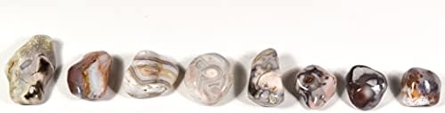 10PCS Pink Botswana Agate Tumbled Stones for Indoor Fountains