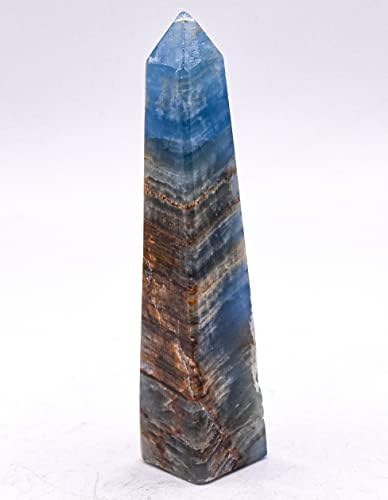 HQRP 37 Inch Blue Banded Onyx Obelisk Decor Specimen
