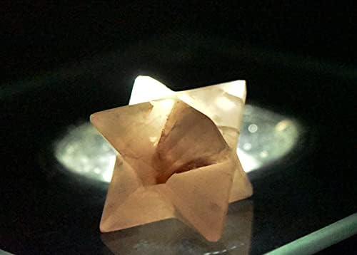 10PCS 32mm Rose Pink Quartz Merkaba Stars Decor