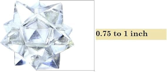 Jet Crystal Quartz Merkaba 12 Point Healing Star