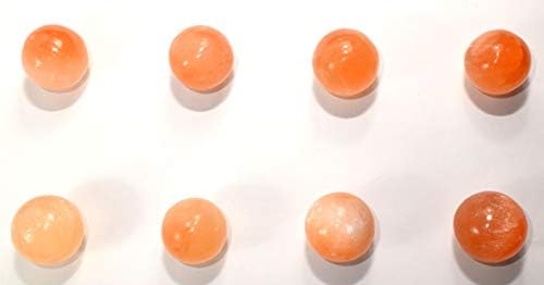 HQRP 40mm Orange Selenite Sphere Decor Stone
