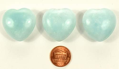 Blue Aquamarine Puffy Heart Crystal Specimens 2PCS