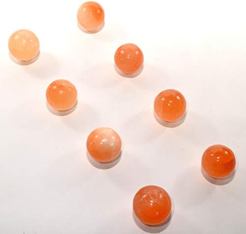 HQRP 40mm Orange Selenite Sphere Decor Stone