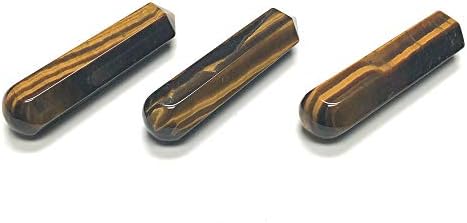 60MM Natural Gemstone Crystal 2 Wand with Velvet Pouch
