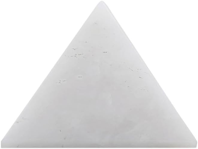 EDZZEL Natural White Agate Pyramid Stone 1 Inch 1 Pcs