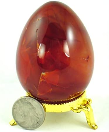 Carnelian Agate Egg Healing Stone with Stand