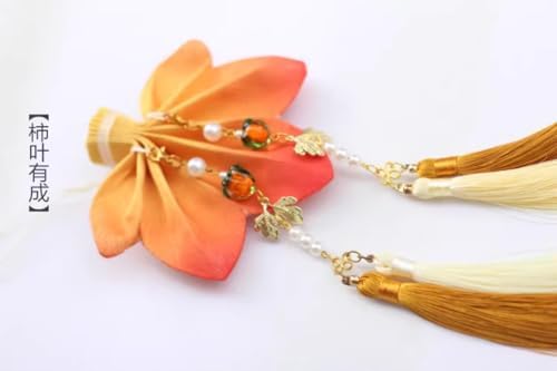 Hanfu Style Maple Leaf Lotus Fragrant Bag with Tassel