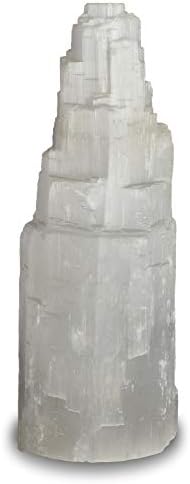 2 Pieces White Selenite Carved Lamp with Dimmer Switch