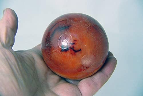 Carnelian Agate Sphere 70mm with Stand for Healing