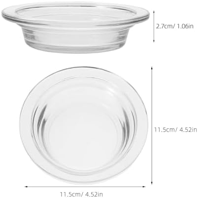 2Pcs Replacement Wax Warmer Glass Dish for Home Office Meditation
