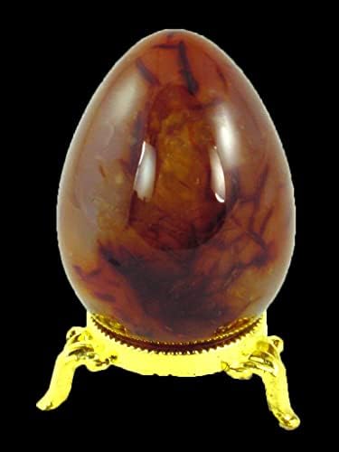 Carnelian Agate Egg with Stand 75x53mm