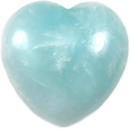Blue Aquamarine Puffy Heart Crystal Specimens 2PCS