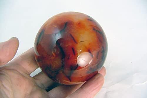 Carnelian Agate Sphere 72mm Healing with Stand