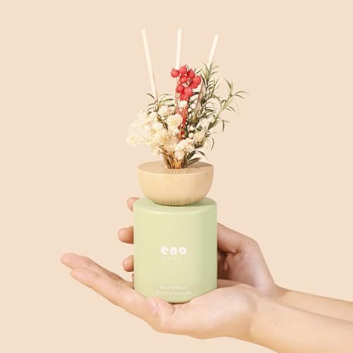 SOXCOMFY Reed Diffuser Set with Dried Flowers 1