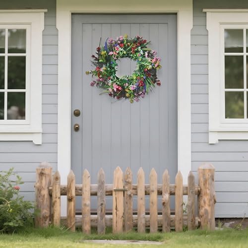 Artificial Spring Wreath with Lavender and Daisy 18 Inches