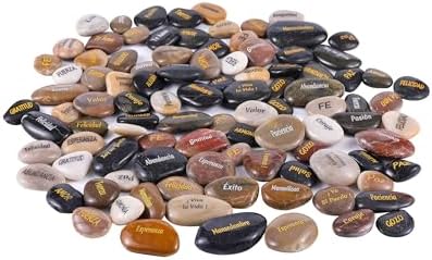 ROCKIMPACT 100 Pieces Spanish Engraved Stones for Motivation and Inspiration