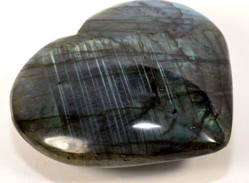 37 Inch Labradorite Heart with Stand - Natural Crystal Gemstone