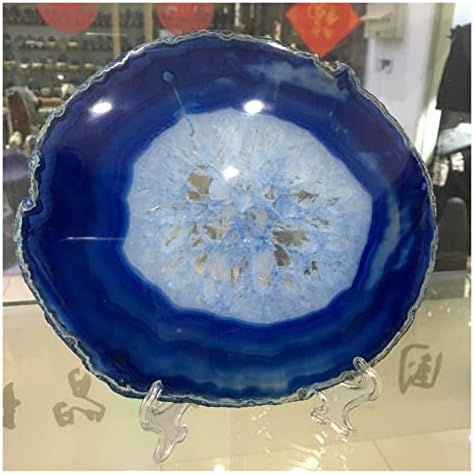 150mm Blue Agate Slice for Indoor Fountain Decoration