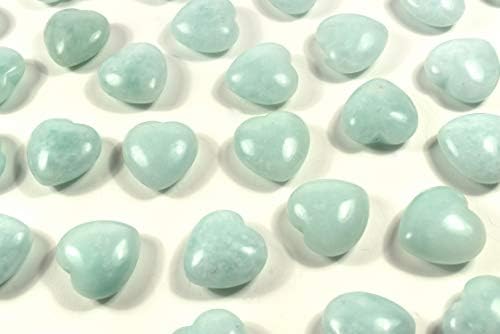 Blue Aquamarine Puffy Heart Crystal Specimens 2PCS
