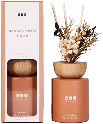 SOXCOMFY Reed Diffuser Set with Dried Flowers