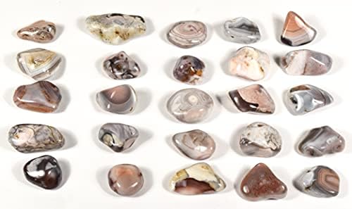 10PCS Pink Botswana Agate Tumbled Stones for Indoor Fountains