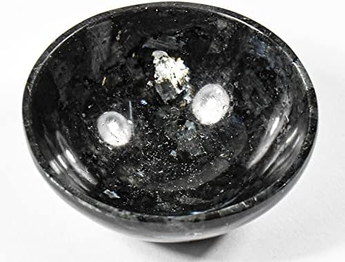 3 Inch 80g Rainbow Metallic Flash Larvikite Bowl
