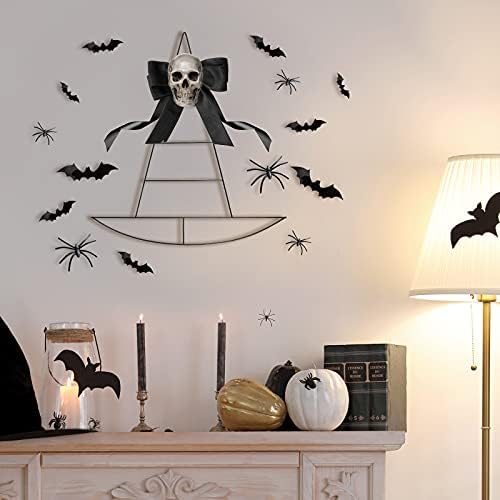 Hotop Witch Hat Shaped Metal Wreath Frame - 2 Pieces