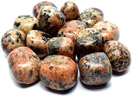 Orange Orthoclase Tumbled Stones 5PCS Natural Feldspar Gemstone from Peru