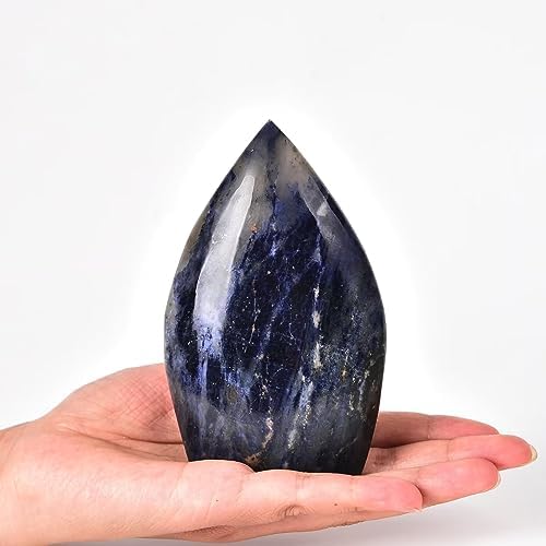 Blue Veins Stone Healing Crystal Drop Shaped Quartz Wand Tower