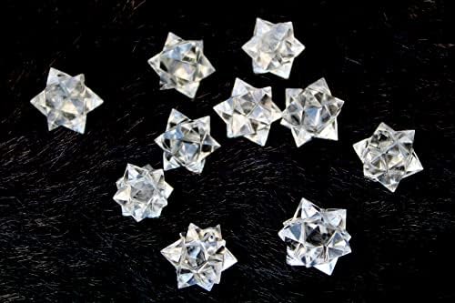 Jet Crystal Quartz Merkaba 12 Point Healing Star