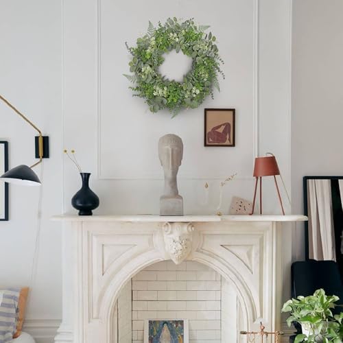 Briful 20 Inch Eucalyptus Door Wreath for All Seasons