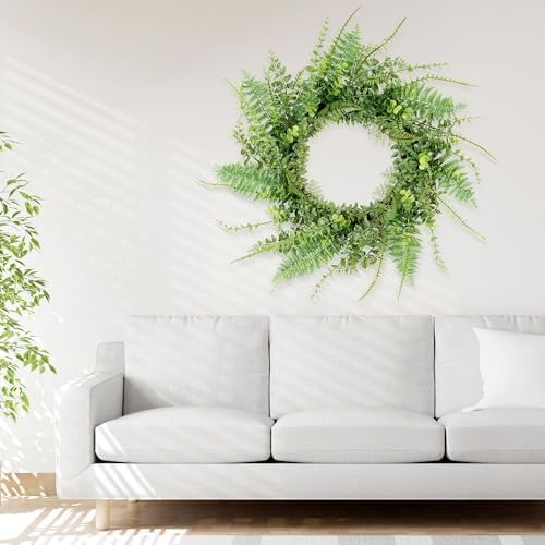 Handmade 26 Inch Fern Wreath for Front Door