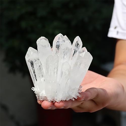 Unique Natural Clear Quartz Crystal Cluster Home Decor
