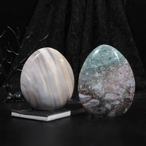 Nupuyai Natural Ocean Jasper Stone Decor