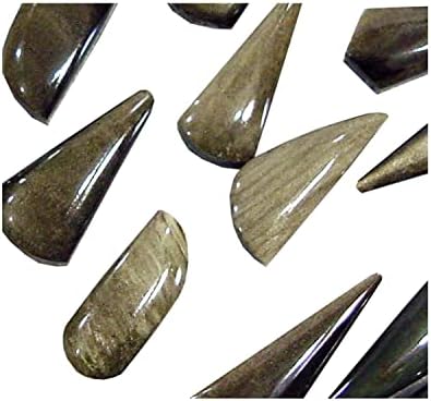 Mexican Gold Sheen Obsidian Fountain Stones 18 Pieces