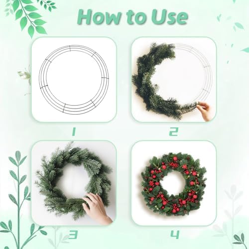3 Pack 14 Inch Metal Wreath Frames for DIY Crafts