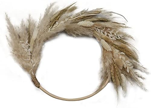 Real Dried Flower Wreath Brown 13 Inch