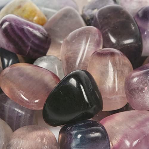 Justinstones 100 Grams Small Rainbow Fluorite Tumbled Stones Collection
