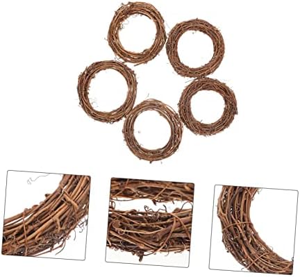 IMIKEYA 20pcs Christmas Woven Rattan Wreaths Door Decor