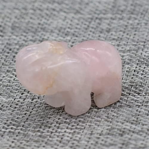 Natural Elephant Statue Rose Quartz Tiger Eye Home Decoration