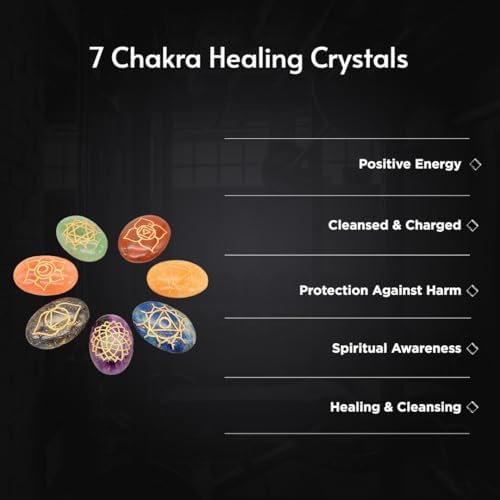 7 Chakra Healing Crystals Oval Stones Set