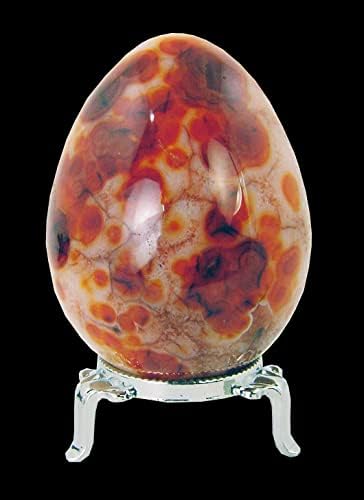 Carnelian Agate Egg Healing Gemstone with Stand