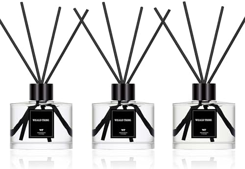 WEALD TRIBE Reed Diffuser Set of 3 for Home Fragrance